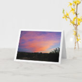 Roze wolkenlandschap kaart (Gele Bloem)