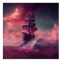 Roze wolkenschip