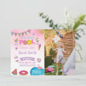 Roze wolkenspoel Verbruiddagen met foto Kaart (Staand voorkant)