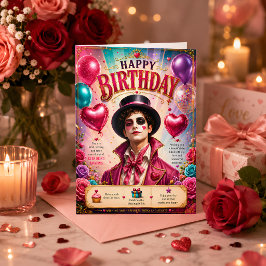 Roze Wonderland Verjaardagsgroet Kaart