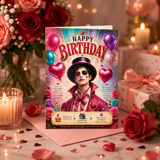 Roze Wonderland Verjaardagsgroet Kaart