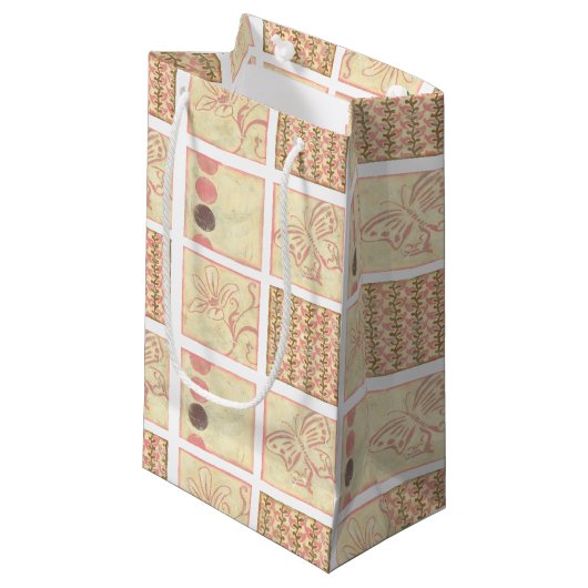 Roze Woodblock Tekeningen van Chariklia Zarris Klein Cadeauzakje (Voorkant Gekanteld)