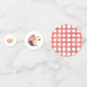 Roze Woodland Animal Birthday Table Confetti (Achterkanten)