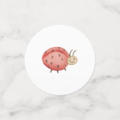 Roze Woodland Animal Birthday Table Confetti (Kleine voorkant)