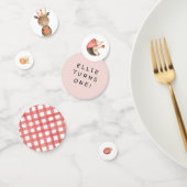 Roze Woodland Animal Birthday Table Confetti (Groep)