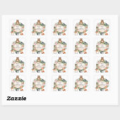 Roze Woodland Animals Baby shower Bookplate Labels (Vel)