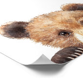 Roze Woodland Animals Baby shower Welkomstbord Poster (Hoek)