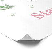 Roze Woodland Cheeky Fox Speelse Doodle Dier Poster (Hoek)