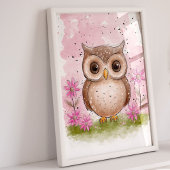 Roze Woodland kwekerij Art Print Set