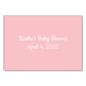 Roze Woorden van Wijsheid Meisje Baby shower Advie Kaart (Achterkant)