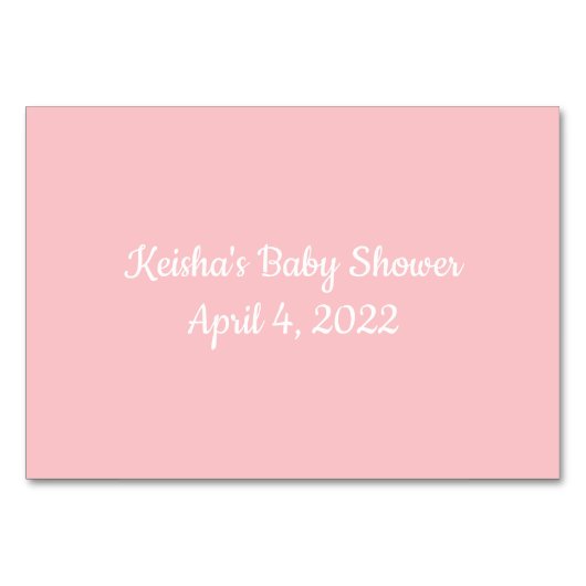 Roze Woorden van Wijsheid Meisje Baby shower Advie Kaart (Achterkant)