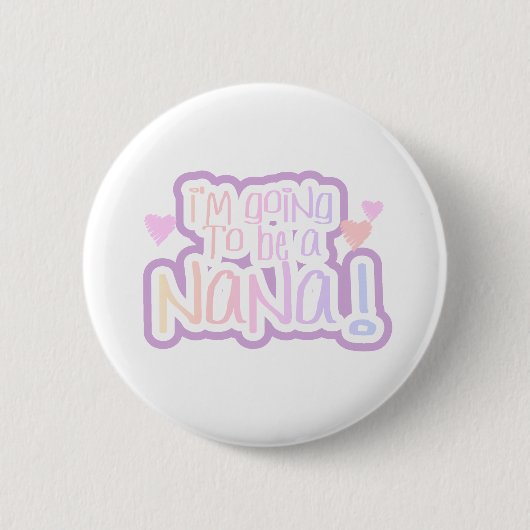 Roze wordt een Nana Ronde Button 5,7 Cm (Voorkant)