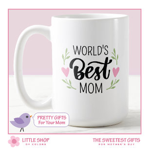 Roze World's Best Mom Moederdag Koffiemok