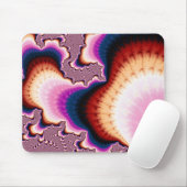 Roze wortelen - Fractal Mousepad Muismat (Met muis)