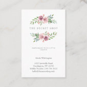 Roze Wreath Garland voor Artisan Visitekaartje (Voorkant)