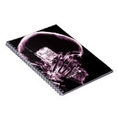Roze X-Ray Vision-skelet op mobiele telefoon Notitieboek (Rechterzijde)