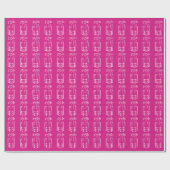 Roze Xmas Cadeaupapier (Vlak)