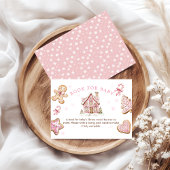 Roze Xmas Cookie Baby shower Boek voor Baby Kaart