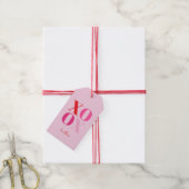 Roze XO OX Valentijn Cadeaulabel (Met Touw)