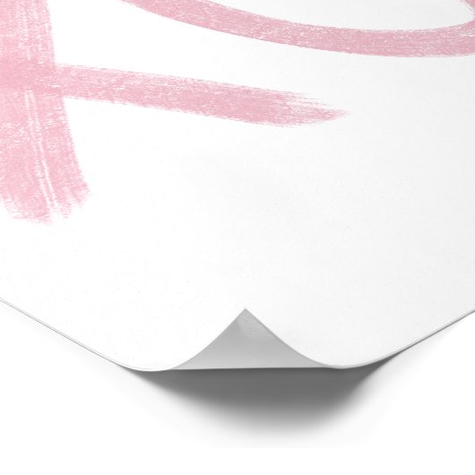 Roze XO Poster (Hoek)