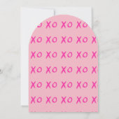 Roze XOXO Cute Galentine Day Party Kaart (Achterkant)