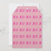 Roze XOXO Cute Galentine Day Party Kaart (Achterkant)