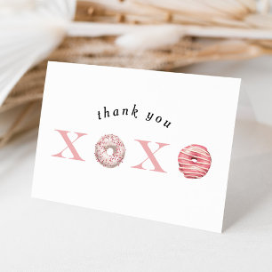 Roze XOXO Donut Valentijnsdag Bedankt