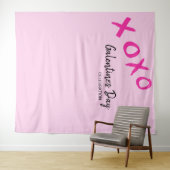 Roze XOXO Galentine's Day-viering Wandkleed (In Situ (horizontaal))