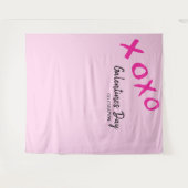 Roze XOXO Galentine's Day-viering Wandkleed (Voorkant (horizontaal))