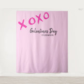 Roze XOXO Galentine's Day-viering Wandkleed (Voorkant)