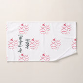 Roze "XOXO" harten Gelukkige Valentijnsdag Bad Handdoek (Handdoek)