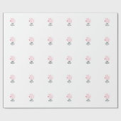 Roze "XOXO" harten Gelukkige Valentijnsdag Cadeaupapier (Vlak)