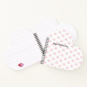 Roze "XOXO" harten Gelukkige Valentijnsdag Notitieboek (Binnen)