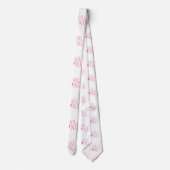Roze "XOXO" harten Gelukkige Valentijnsdag Stropdas (Achterkant)