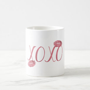 Roze XOXO Kusjes Koffiemok