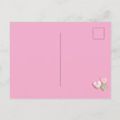 Roze XOXO Leopard Print Hearts Briefkaart (Achterkant)