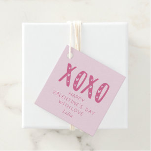 Roze XOXO, Valentijnsdag Bedankjes Labels