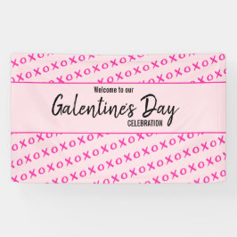 Roze XOXO Welkom Galentine Dag Spandoek