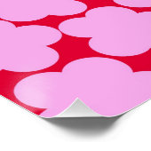 Roze Y2K Bold Wildflower Levendige Spring Art Perfect Poster (Hoek)