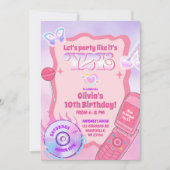 Roze Y2K-feest terug naar 2000 verjaardag Kaart (Voorkant)