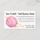 Roze Yarn Crochet Visitekaartje (Voorkant)
