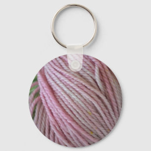 Roze Yarn Sleutelhanger