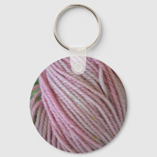 Roze Yarn Sleutelhanger
