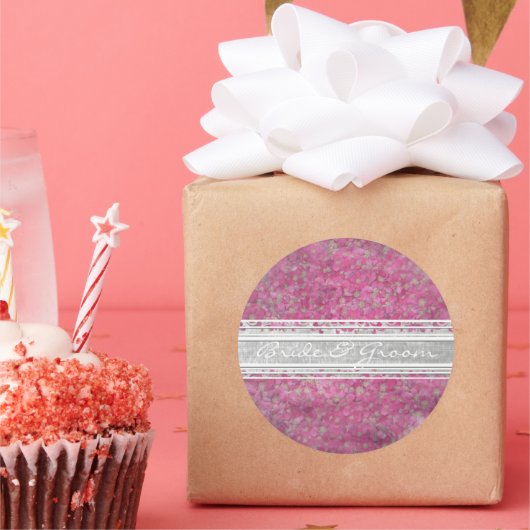 Roze Yarrow Elegant Stickers (Feest)