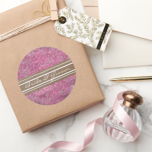 Roze Yarrow Elegant Stickers (Geschenken)