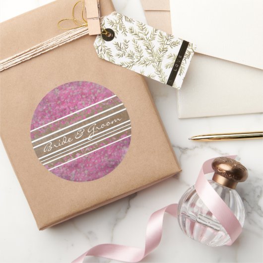 Roze Yarrow Elegant Stickers (Geschenken)