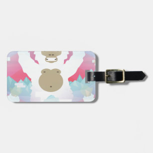 roze yeti bagagelabel