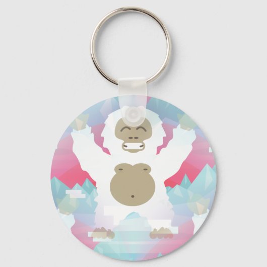 roze yeti sleutelhanger (Voorkant)