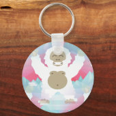 roze yeti sleutelhanger (Voorkant)