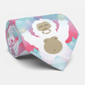 roze yeti stropdas (Opgerold)